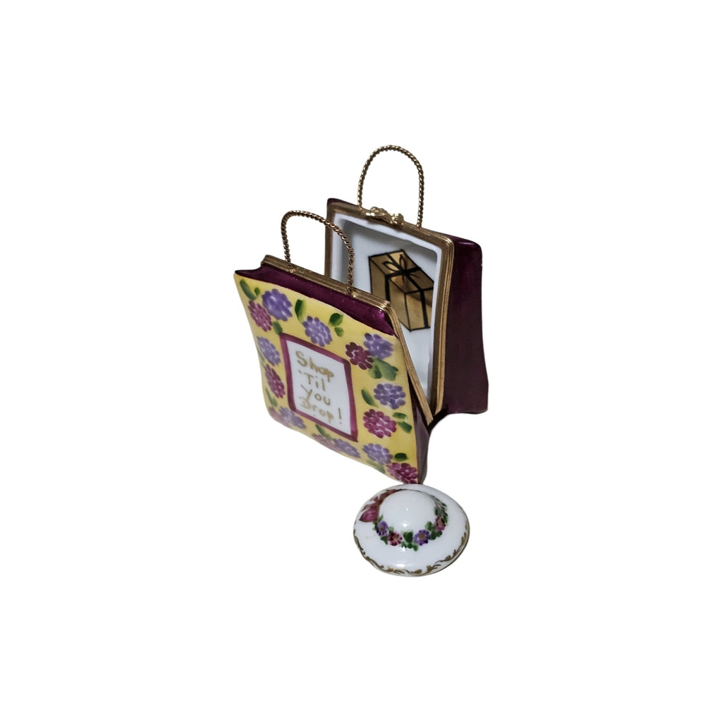 Shop Till You Drop Shopping Bag w Hat Limoges Box, view 3
