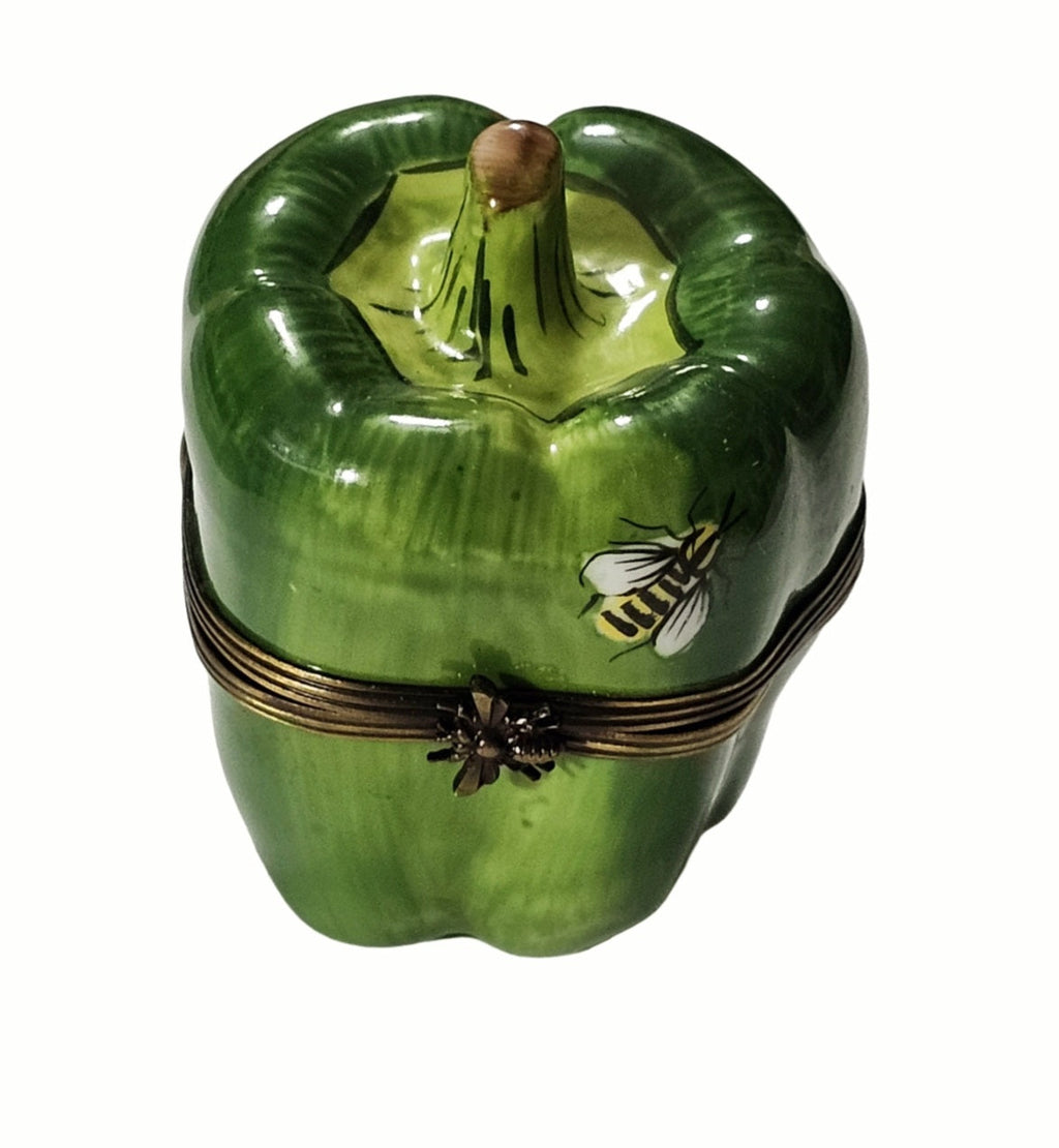 Green Pepper with Bee Limoges Box, view 6