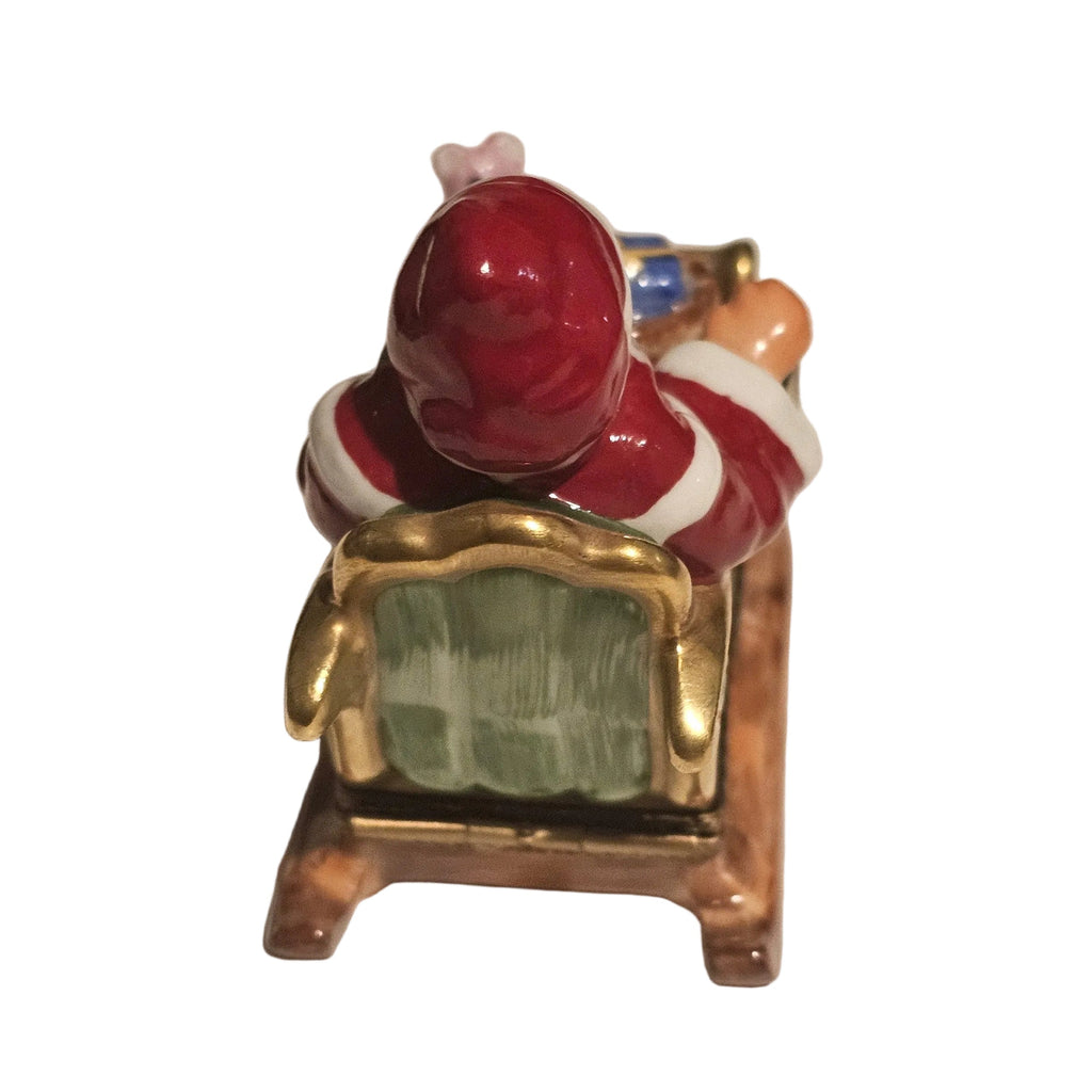 Santa in Sleigh Limoges Box, view 2