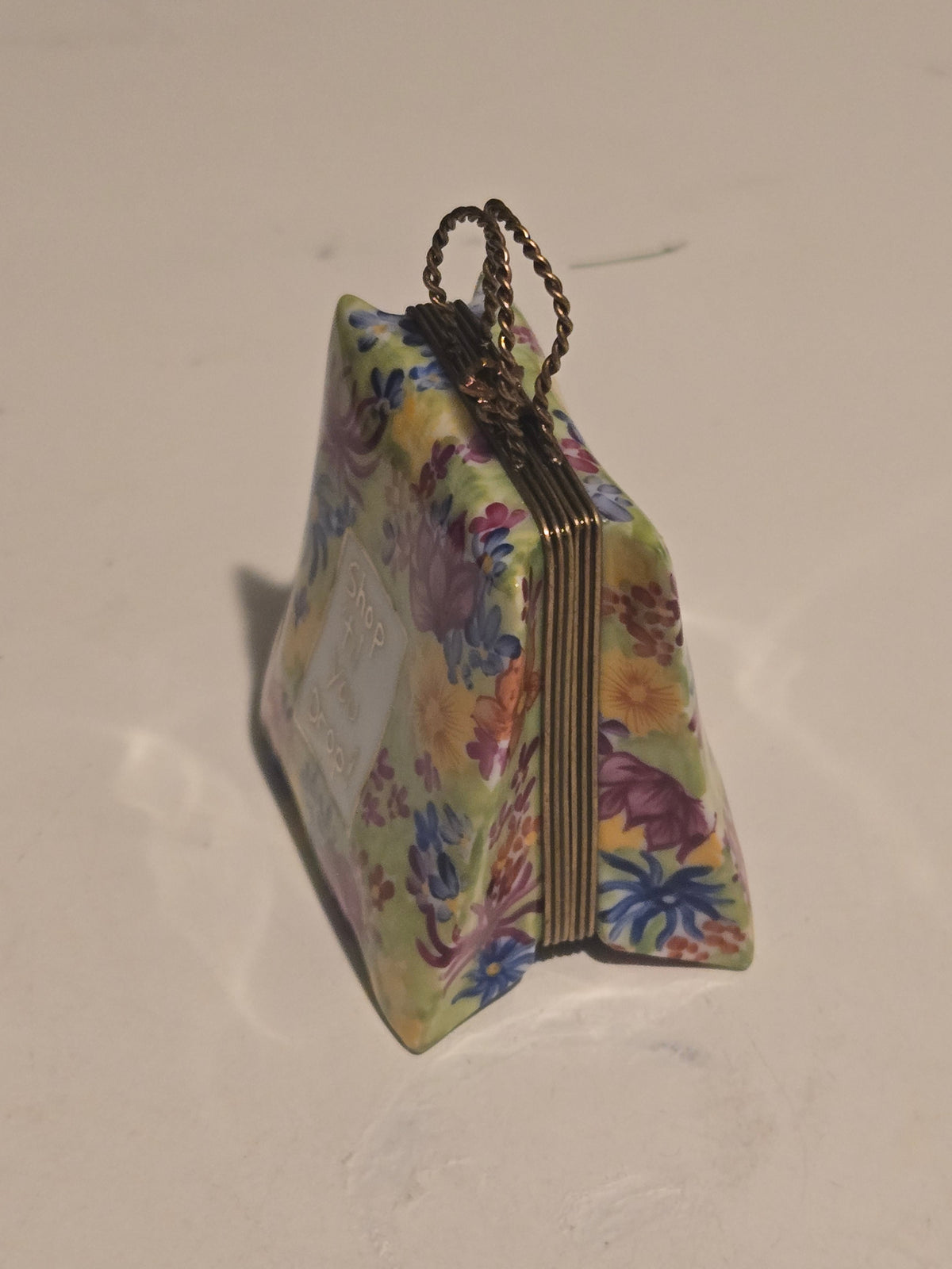 Shop Till You Drop Bag Porcelain Limoges Box, view 4
