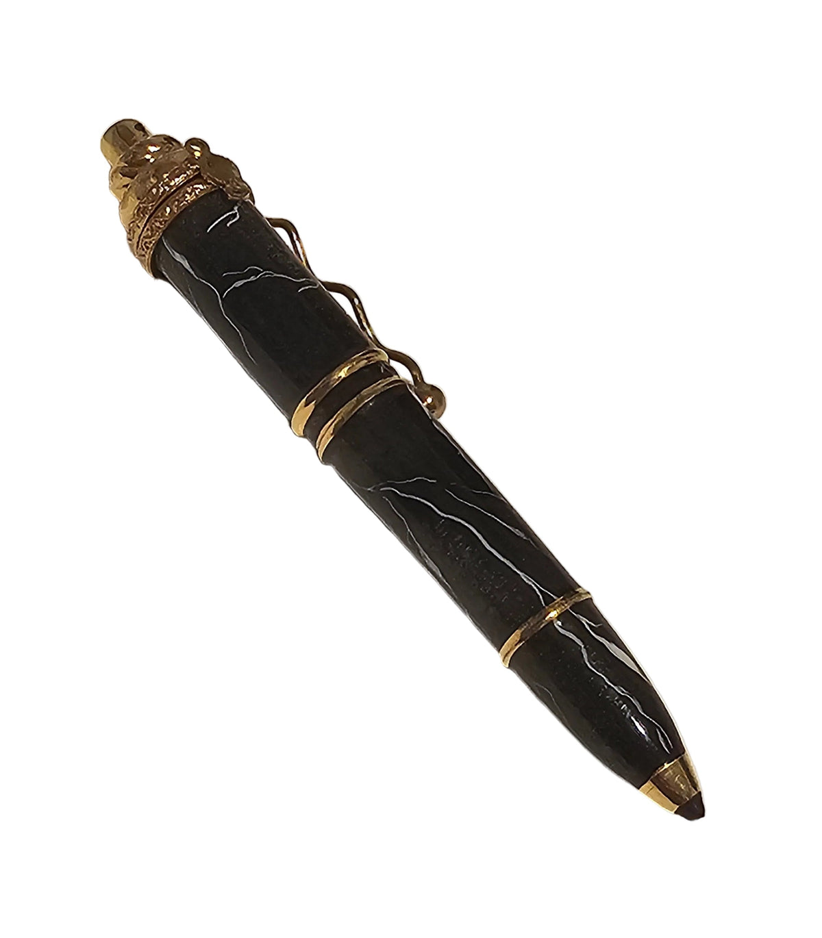 Black Marble Ball Point Pen Limoges Box, view 3