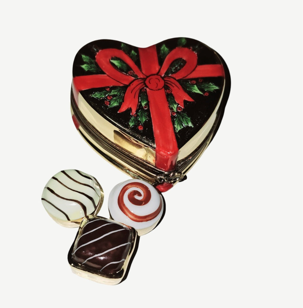 My Love Porcelain Heart Box w Removable Porcelain Chocolates, view 3
