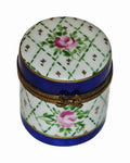 Tall Blue Gold Round, a hand-painted Limoges porcelain gift