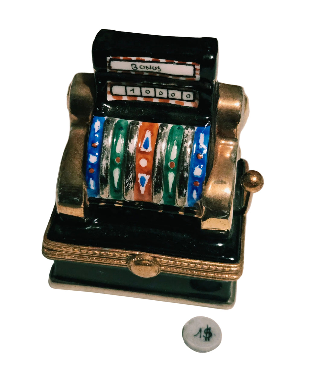 Slot Machine Treasure for Collectors, a hand-painted Limoges porcelain gift