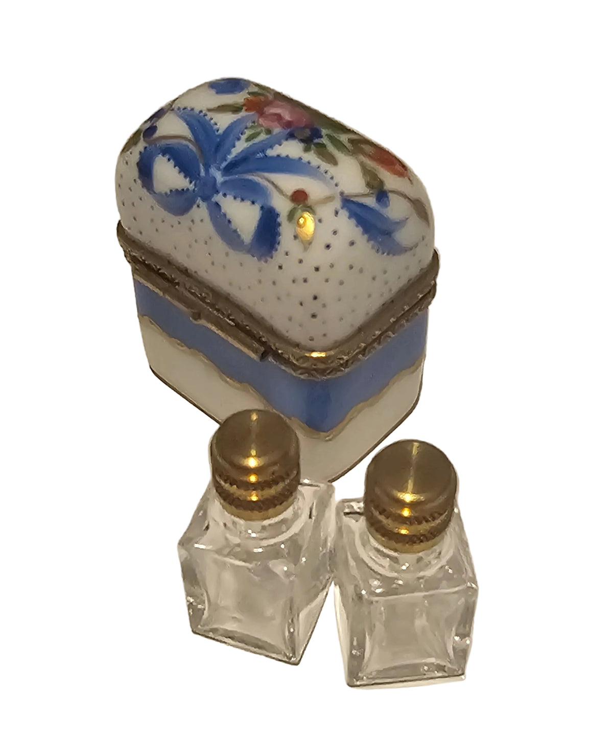 Madame Pompadour Double Perfume Porcelain Art Limoges Box, view 3