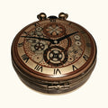 Gold Pocket Watch Limoges Porcelain Art Box, a hand-painted Limoges porcelain gift