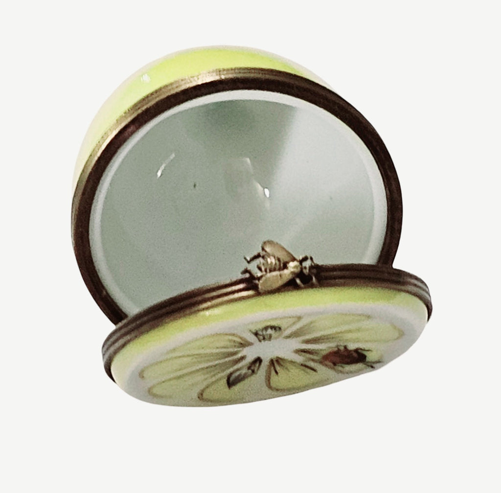 Half Lemon w Lady Bug Limoges Box, view 2