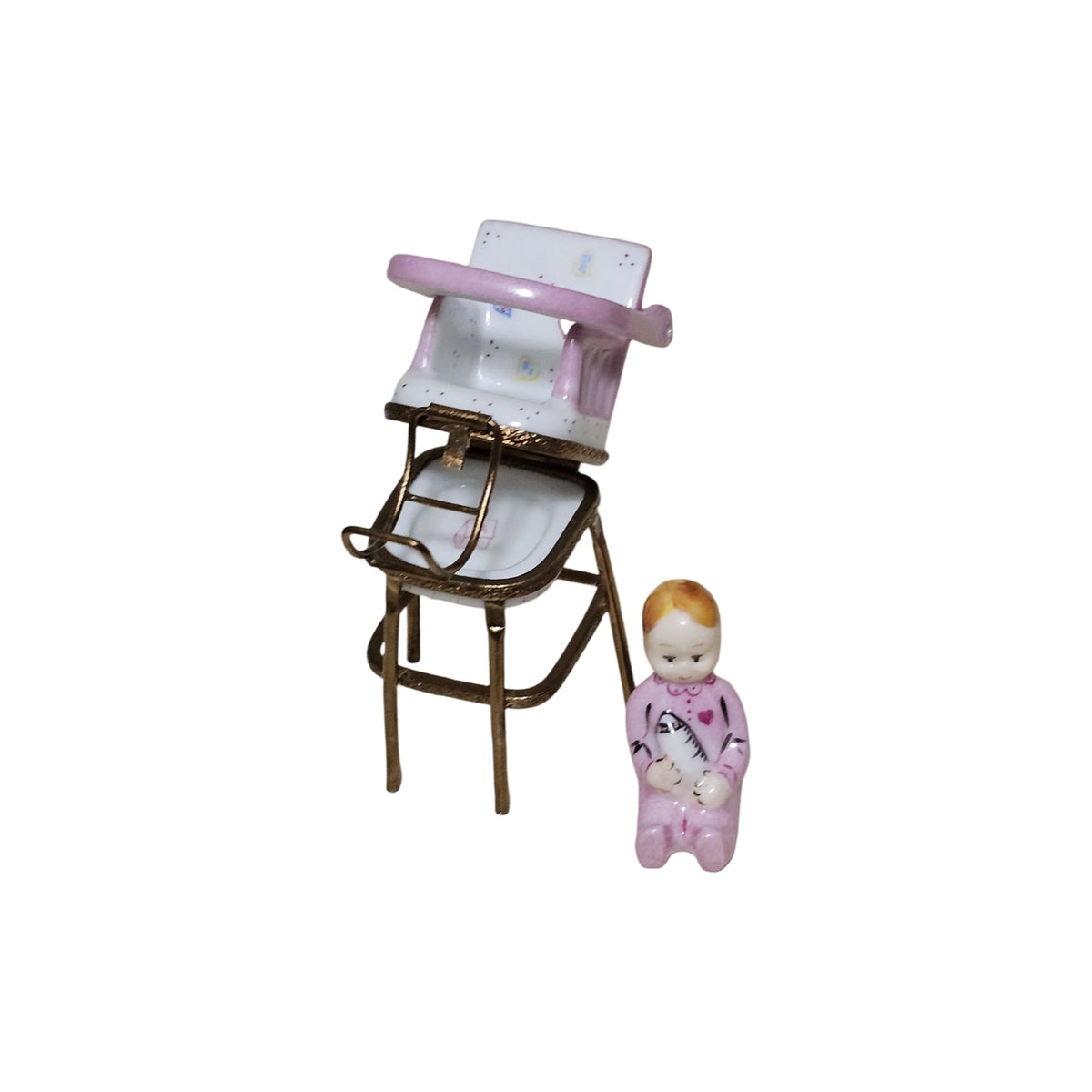 Baby in Pink High Chair Keepsake, view 4