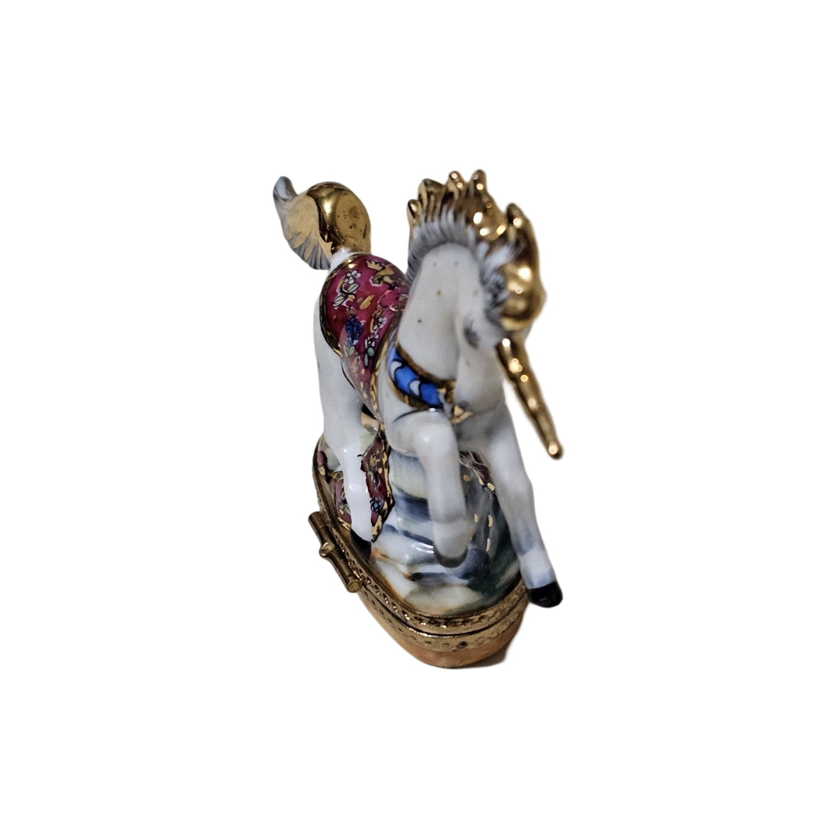 White Unicorn Magical Limoges Box, view 2