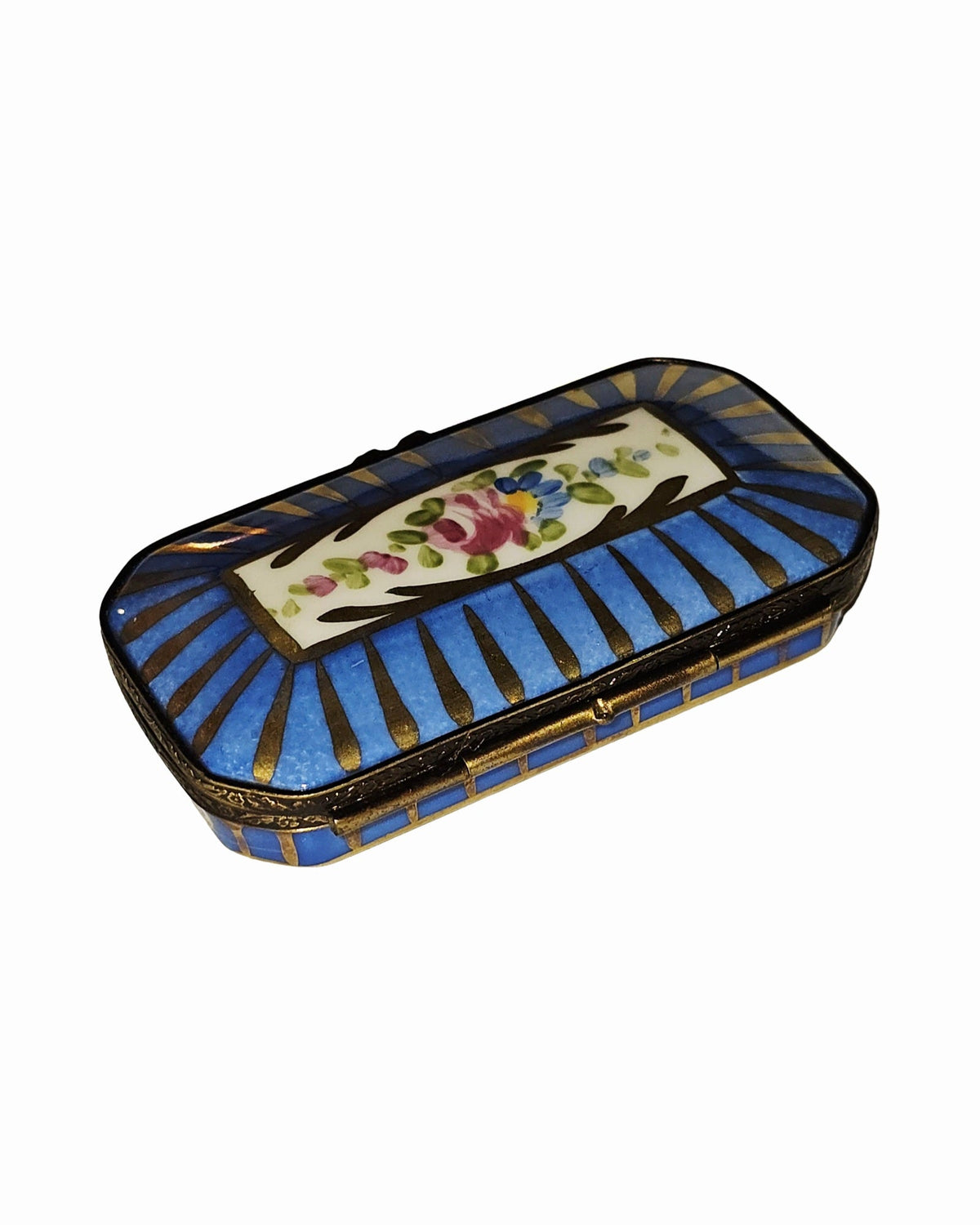 Blue Rectangle Floral Flat, view 3