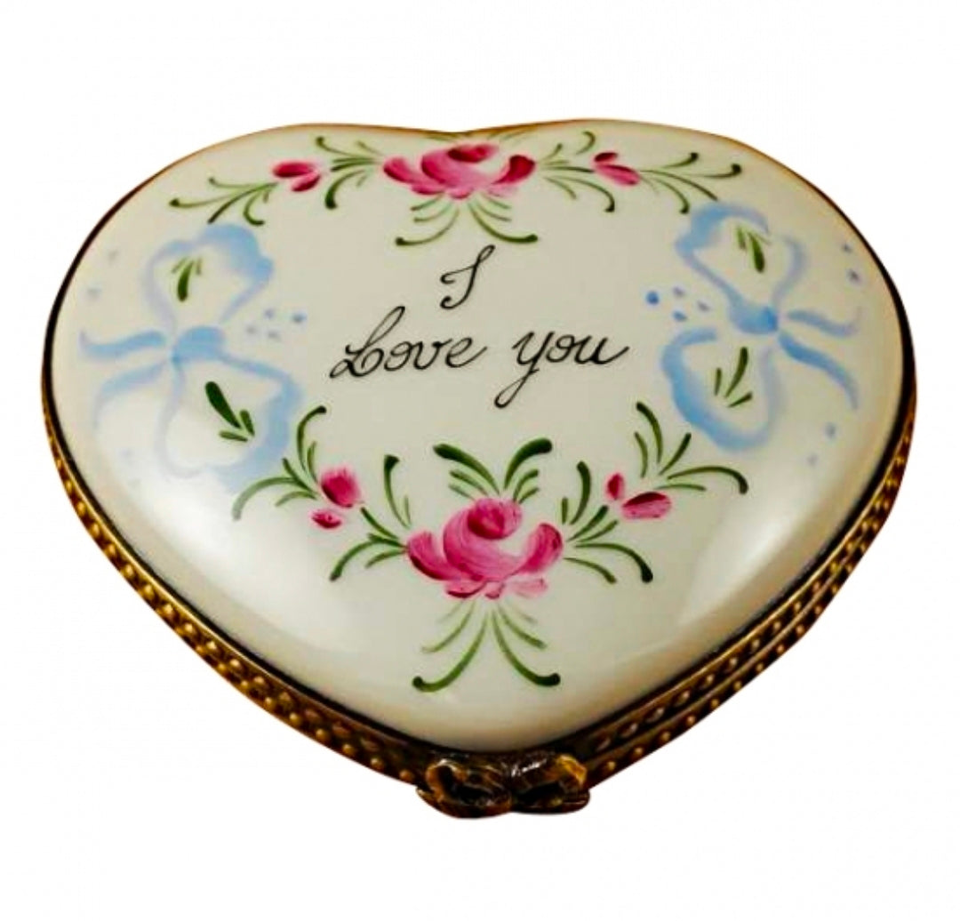 I Love You Heart, a hand-painted Limoges porcelain gift
