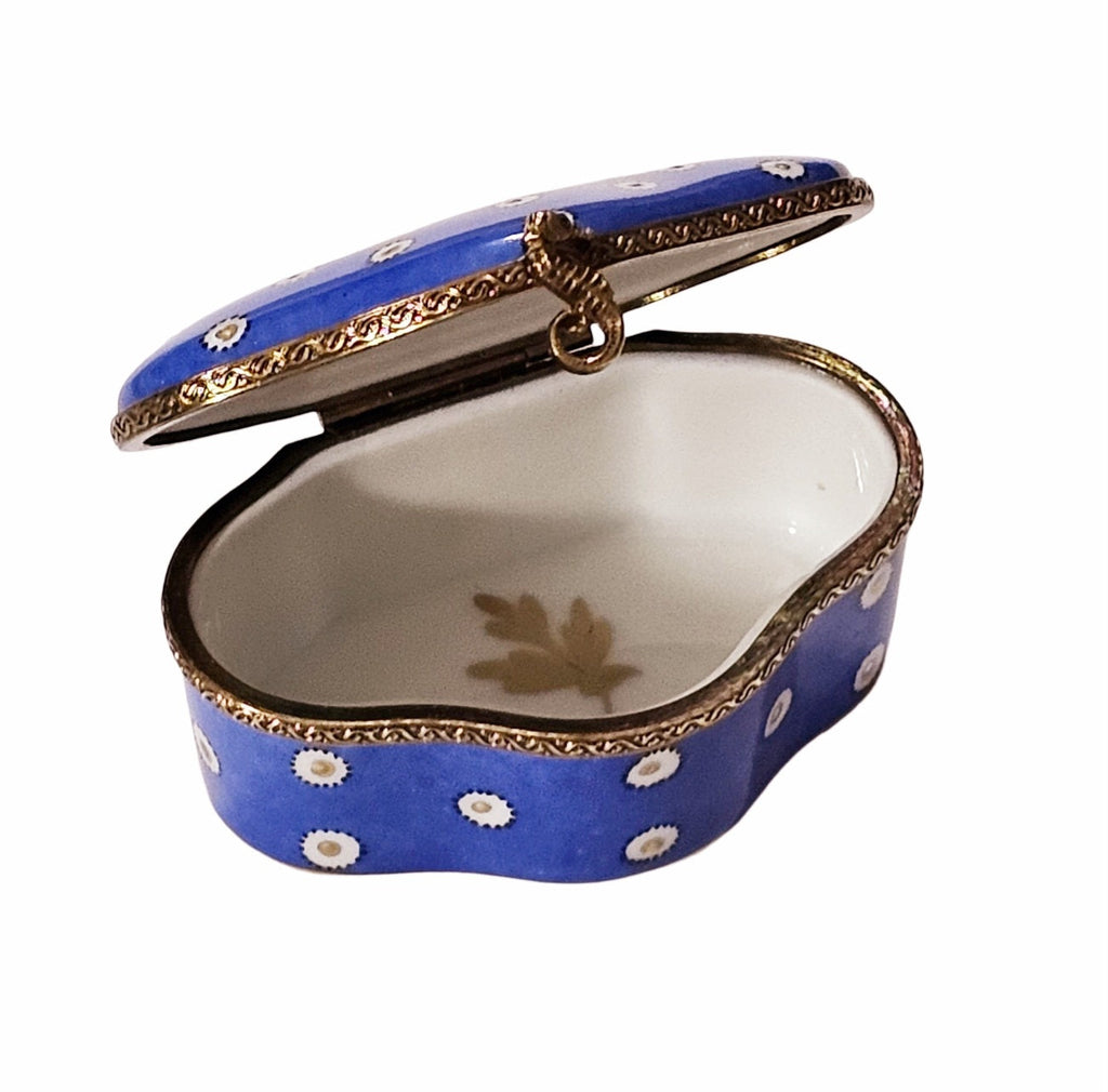 Blue Scalloped with Flowers Limoges Box for Collectors, view 3