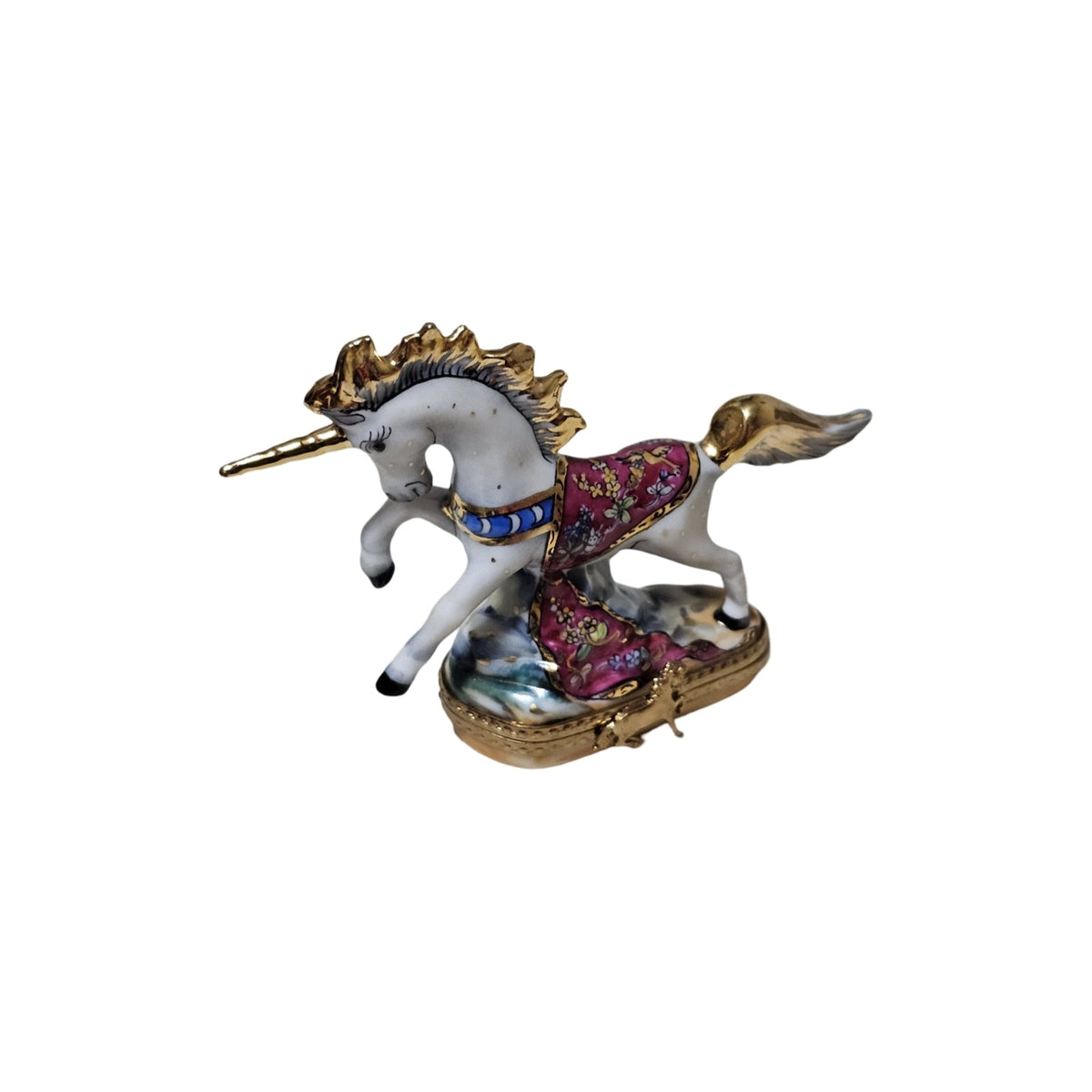 White Unicorn Magical Limoges Box, view 4
