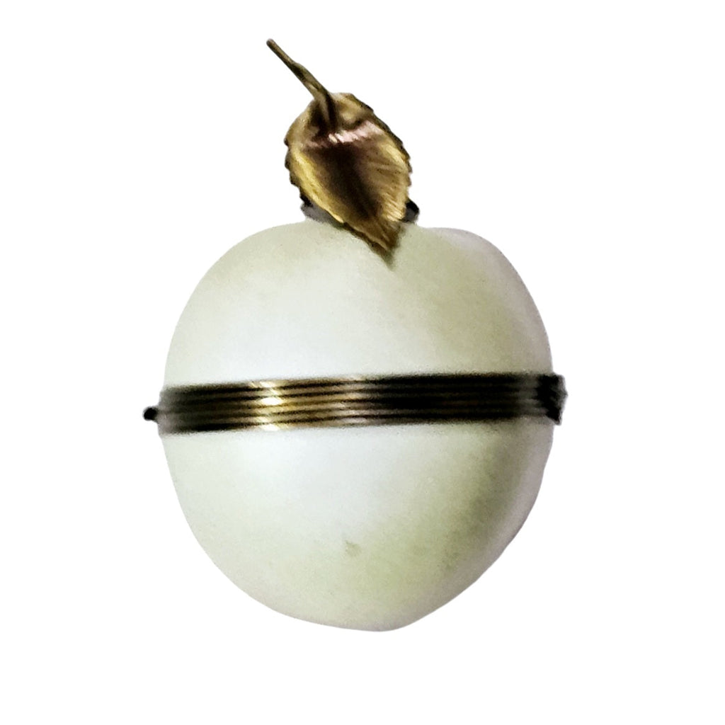White Cherry Limoges Box Gift, a hand-painted Limoges porcelain gift