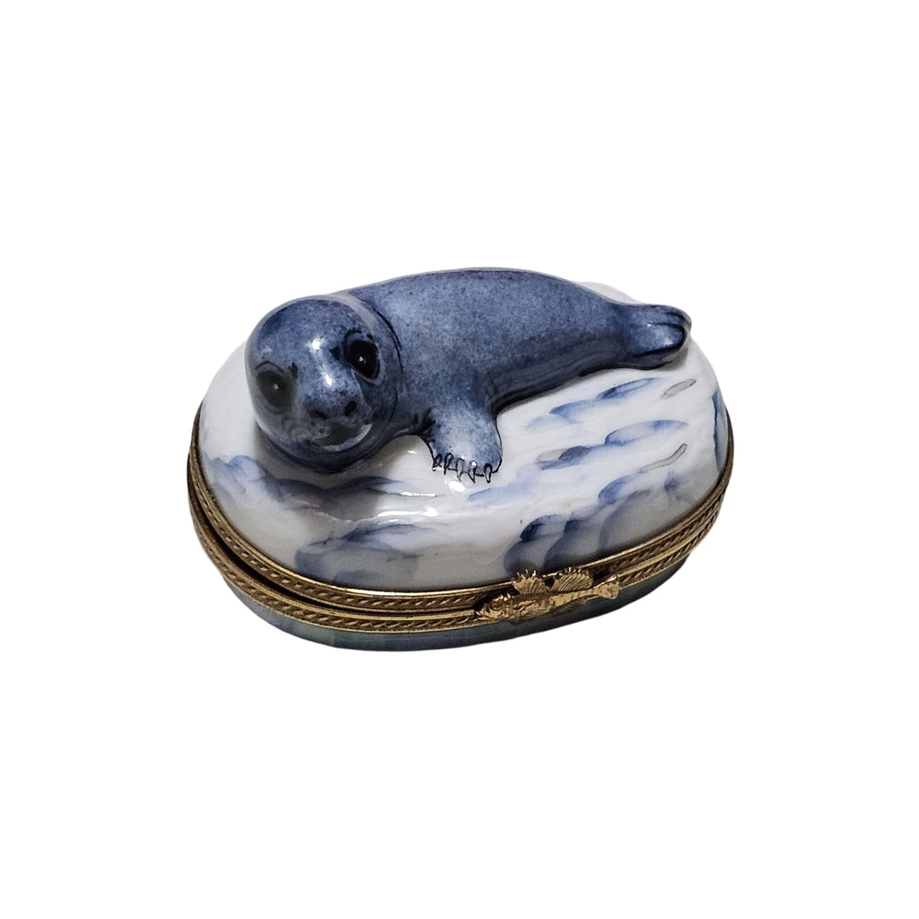 Baby Seal Limoges Box for Collectors, view 3