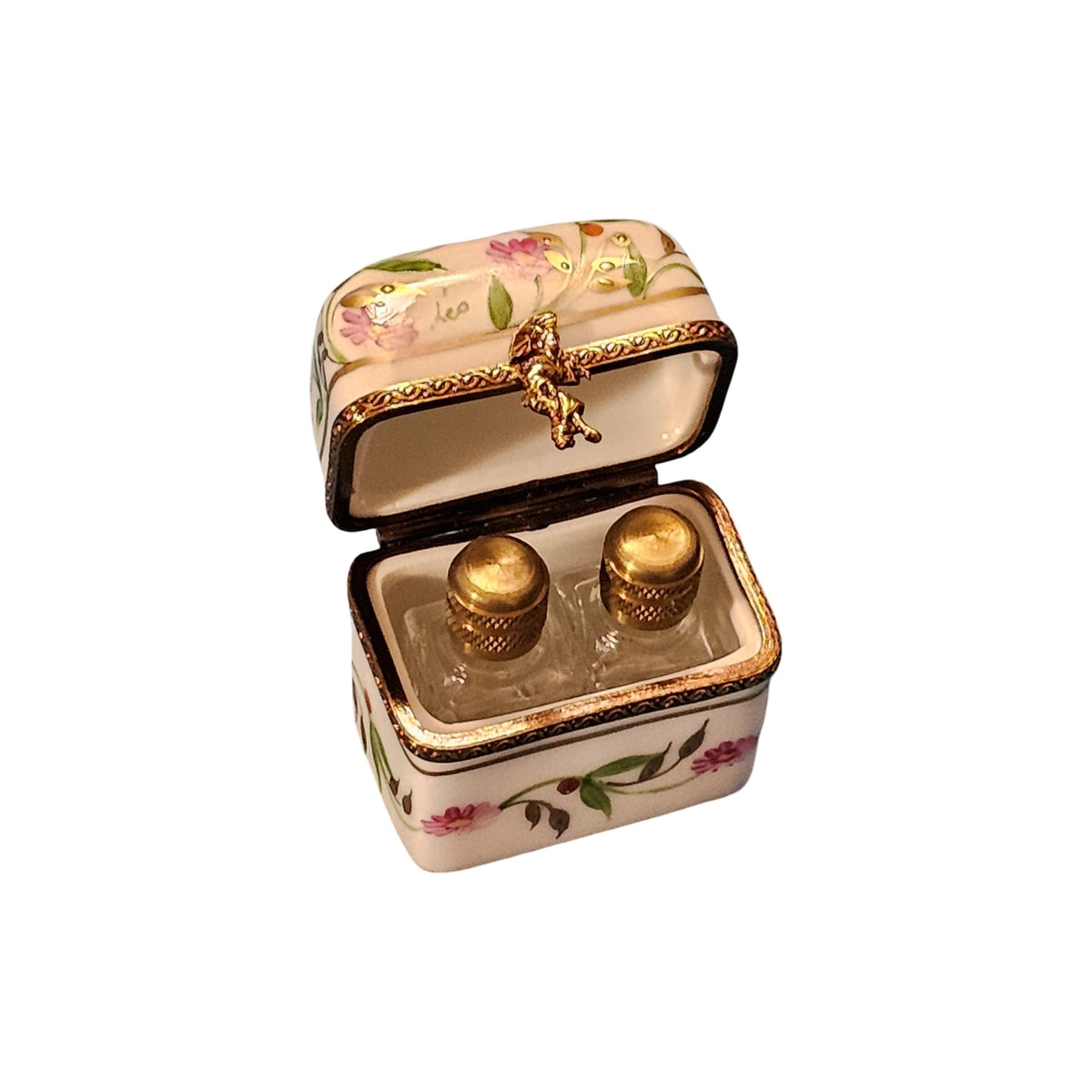Two Perfume Box with Pink Flowers, view 2