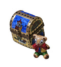Teddy Clown Toy Box for Joyful Gifting, a hand-painted Limoges porcelain gift