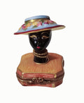 Hat on Mannequin Head Limoges Box Gift, a hand-painted Limoges porcelain gift