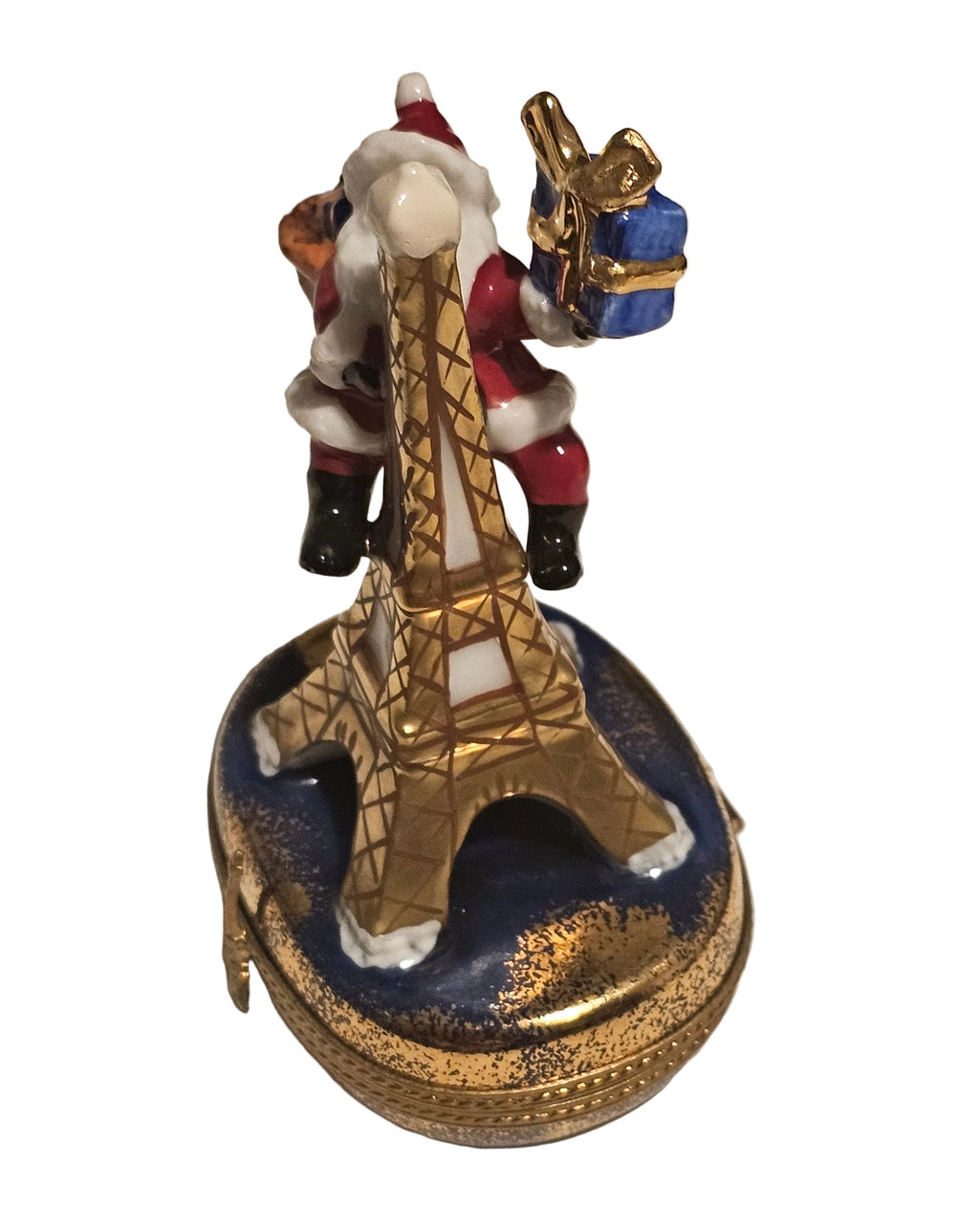Santa on Eiffel Tower Christmas Rochard Limoges Box, view 4