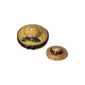 Charming Yellow Hat Box for Home Decor, a hand-painted Limoges porcelain gift