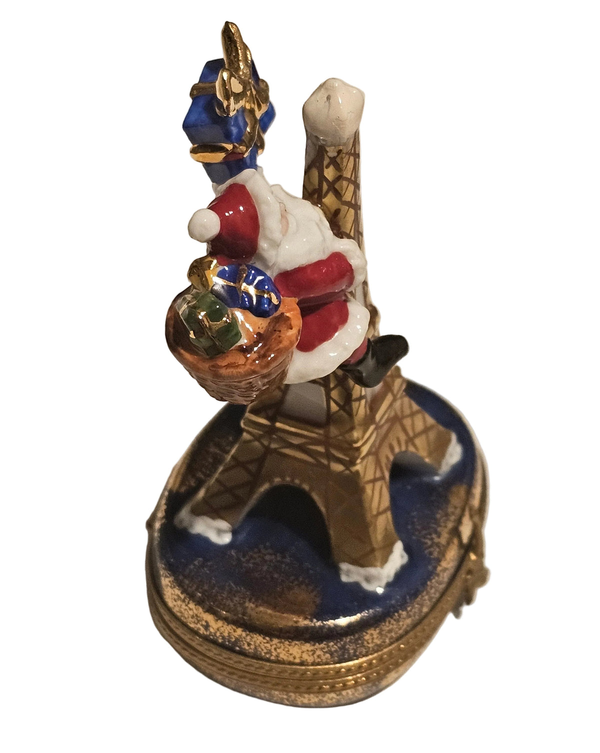 Santa on Eiffel Tower Christmas Rochard Limoges Box, view 5
