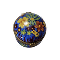 Boldly Colorful on Blue Limoges Box, a hand-painted Limoges porcelain gift