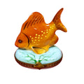 Orange Fish 1 HandPainted Limoges Box, a hand-painted Limoges porcelain gift
