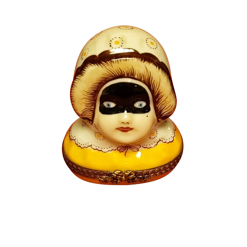 Venice Woman In Masquerade, a hand-painted Limoges porcelain gift