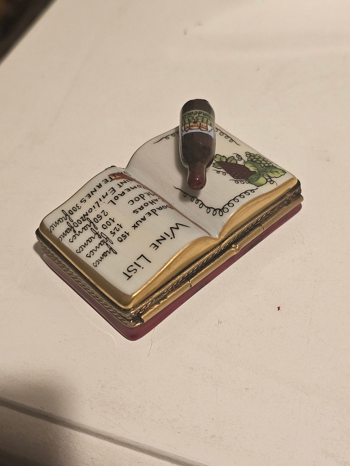 Wine List Book Limoges Box, view 4