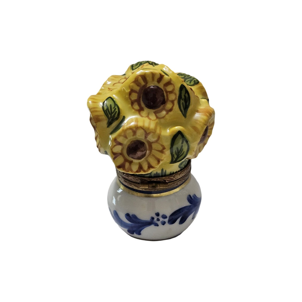 Sunflowers in Pot Limoges Box for Home Decor Gift Ideas, view 4