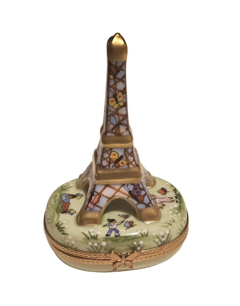 White Eiffel Tower w Balloons Limoges Box, view 4