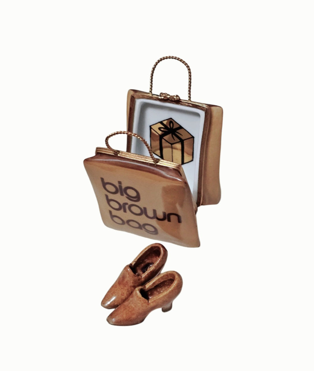 Big Brown Shopping Bag w Brown Shoes, view 4