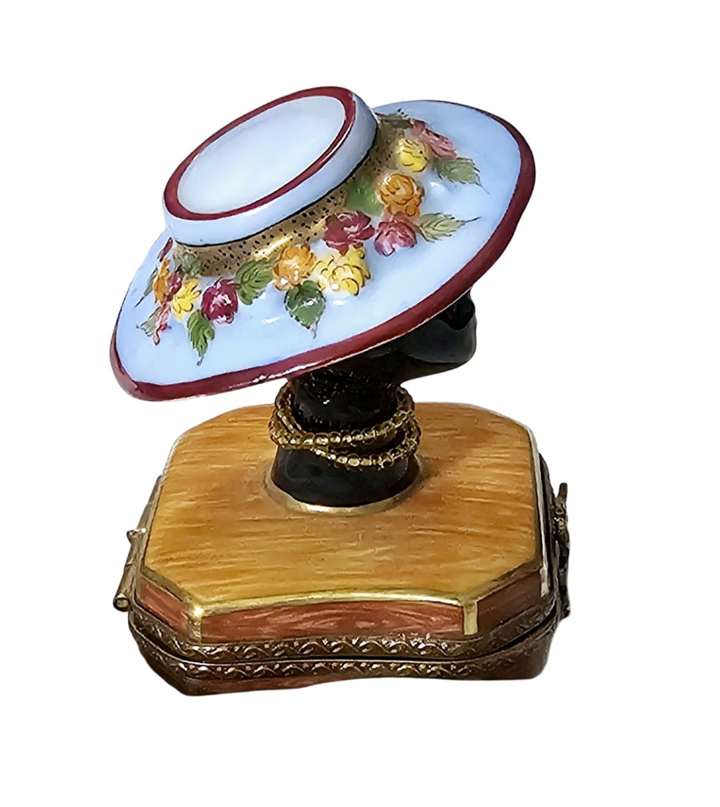 Hat on Mannequin Head Limoges Box Gift, view 2
