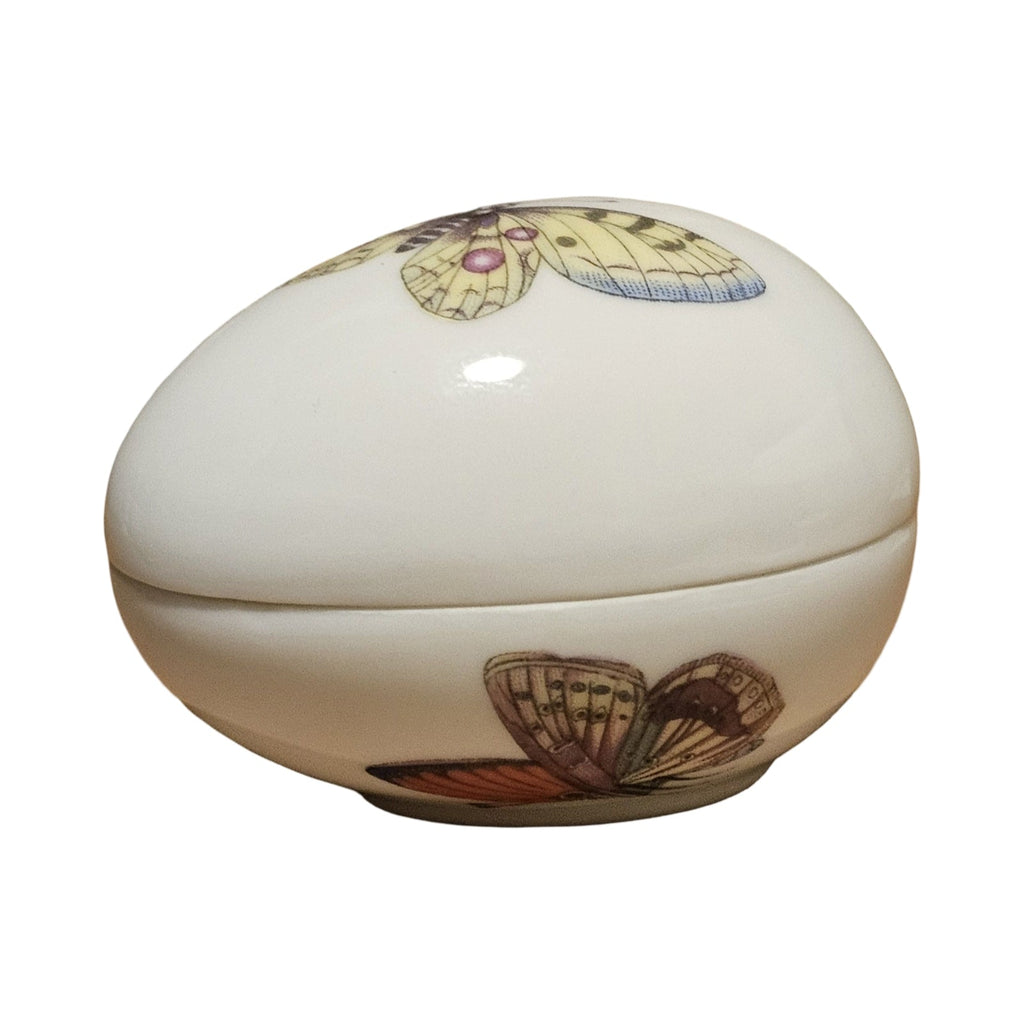 Butterfly Egg No Hinge, a hand-painted Limoges porcelain gift