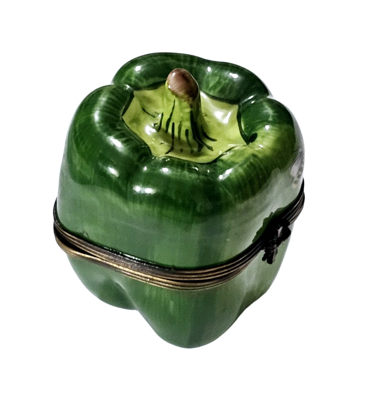 Green Pepper with Bee Limoges Box, view 4
