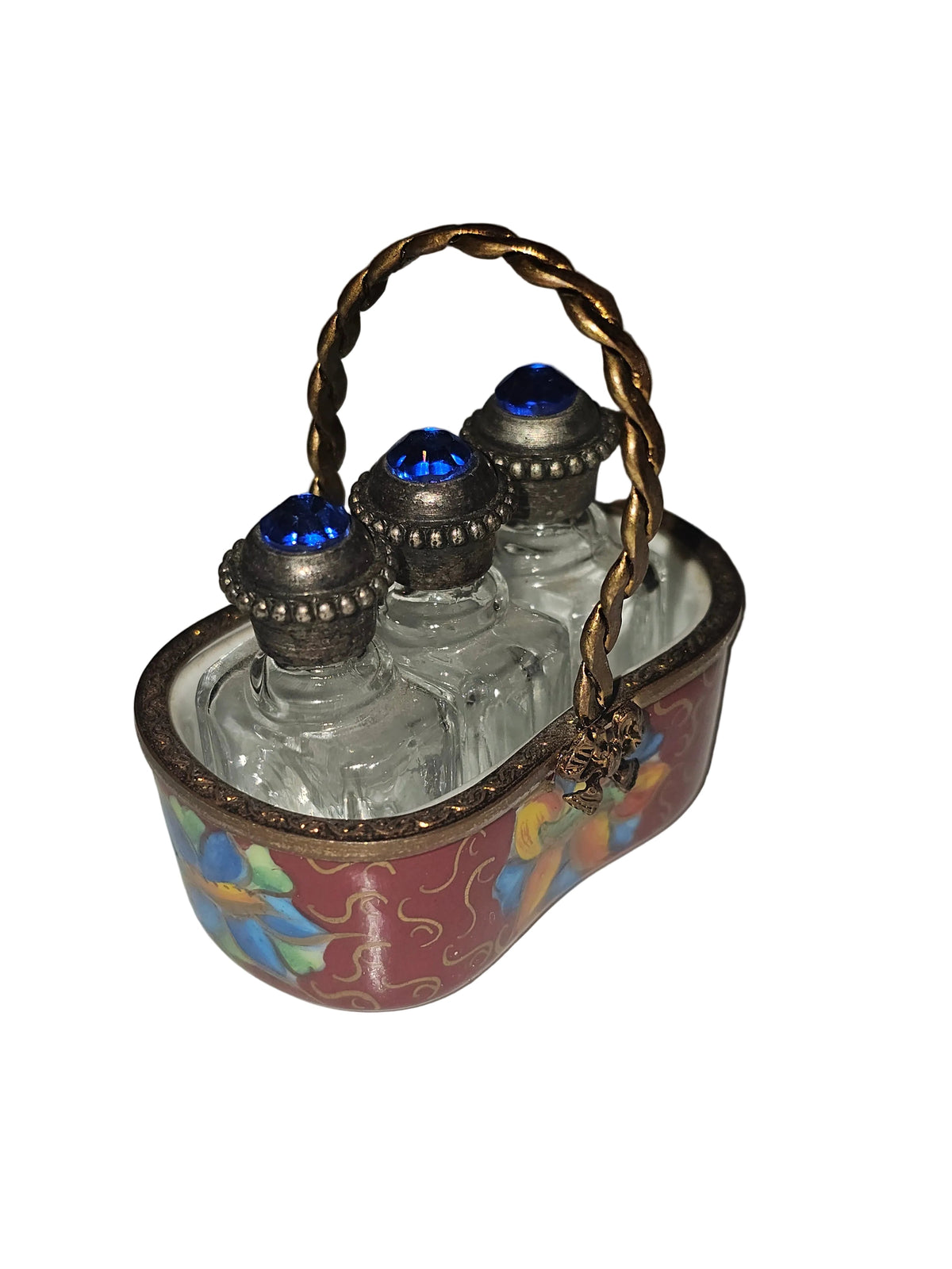 Gift idea for someone who loves France: 3 Perfumes in Basket Limoges box