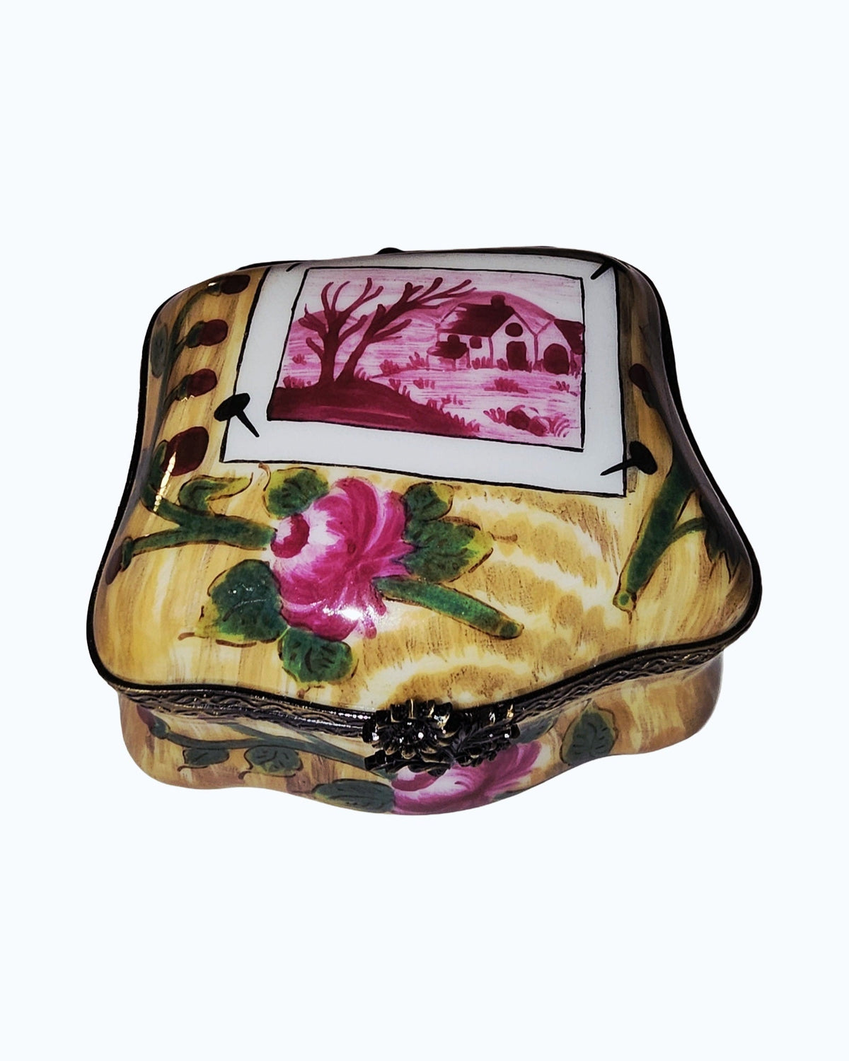 Scalloped Memories of Home, a hand-painted Limoges porcelain gift