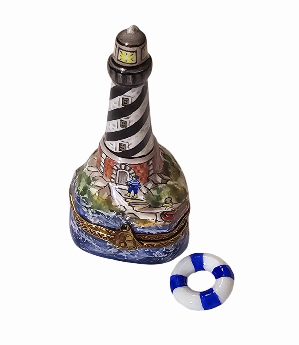 Light House w Bouy Limoges Box Porcelain, view 4