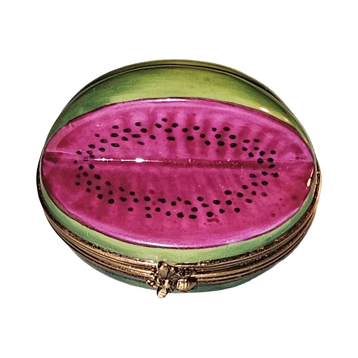 Smaller Watermelon, a hand-painted Limoges porcelain gift