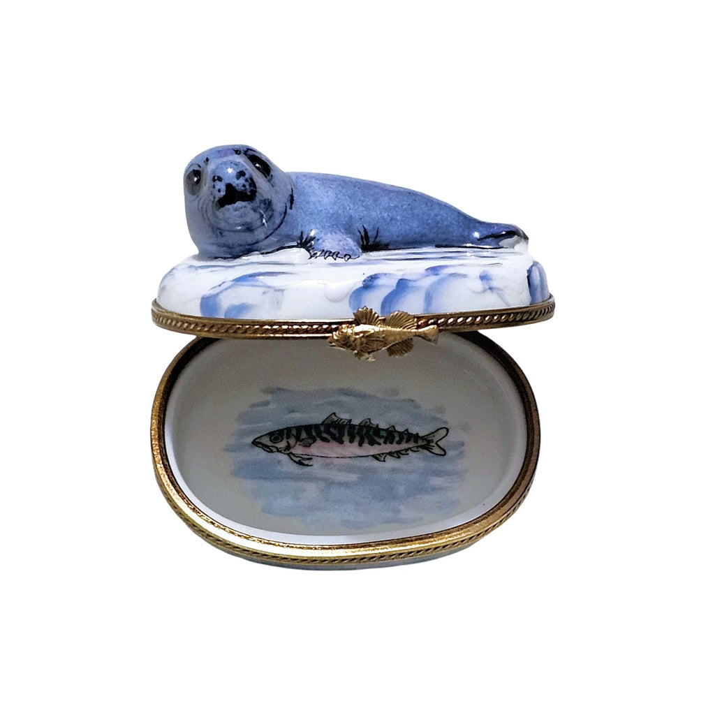 Baby Seal Limoges Box for Collectors, view 2