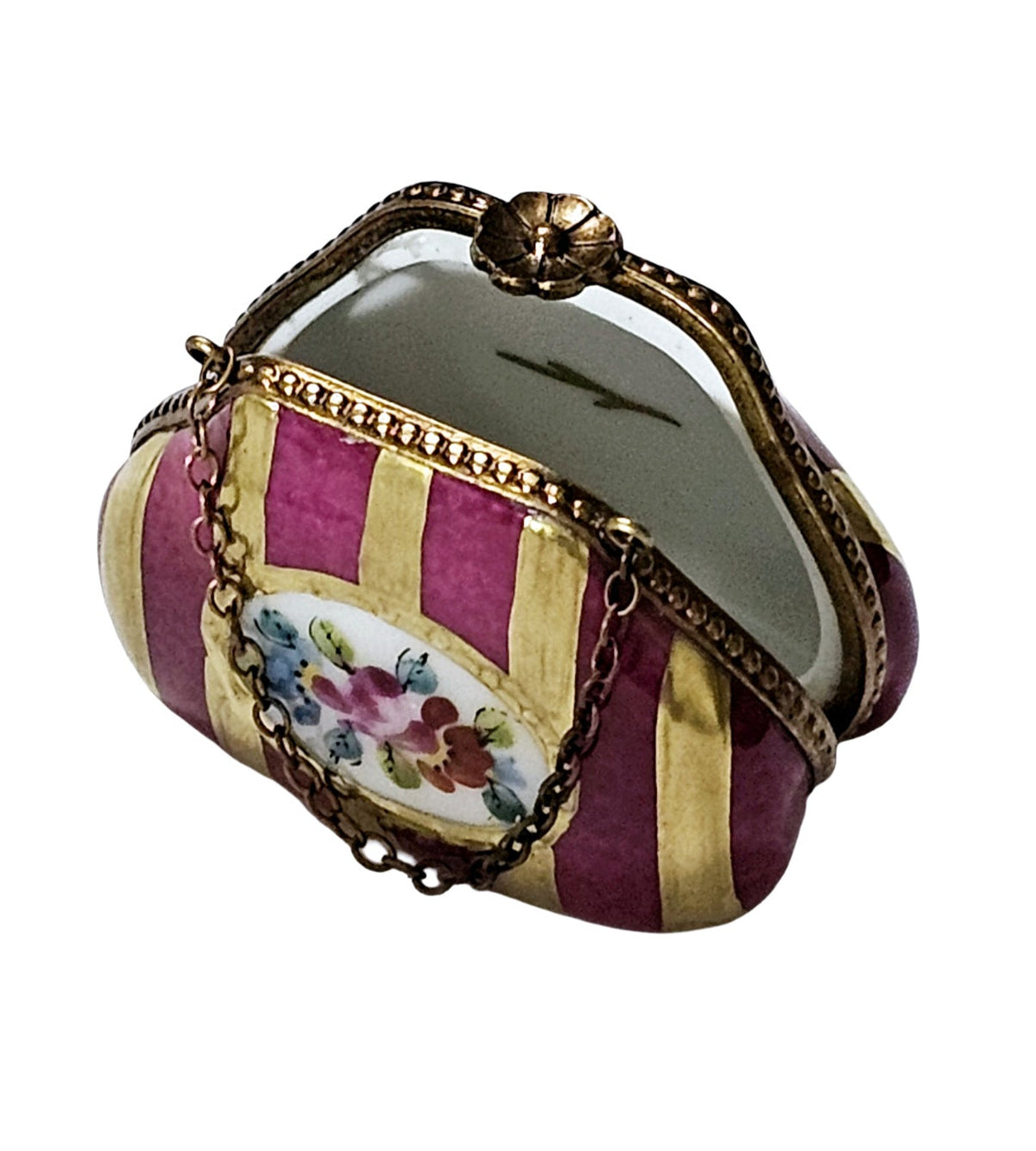 Red and Gold Purse with Flowers, view 2