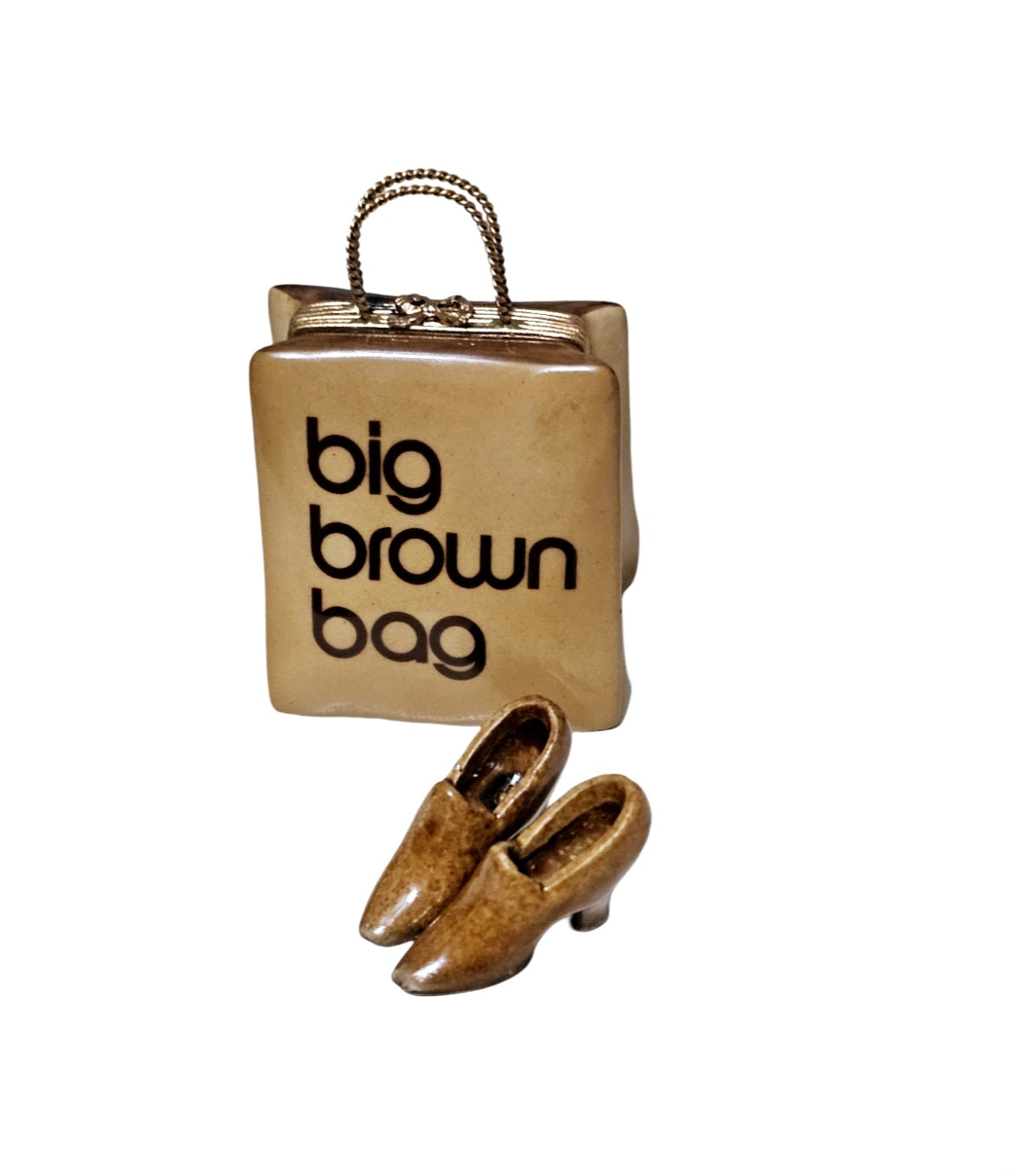 Big Brown Shopping Bag w Brown Shoes, view 3