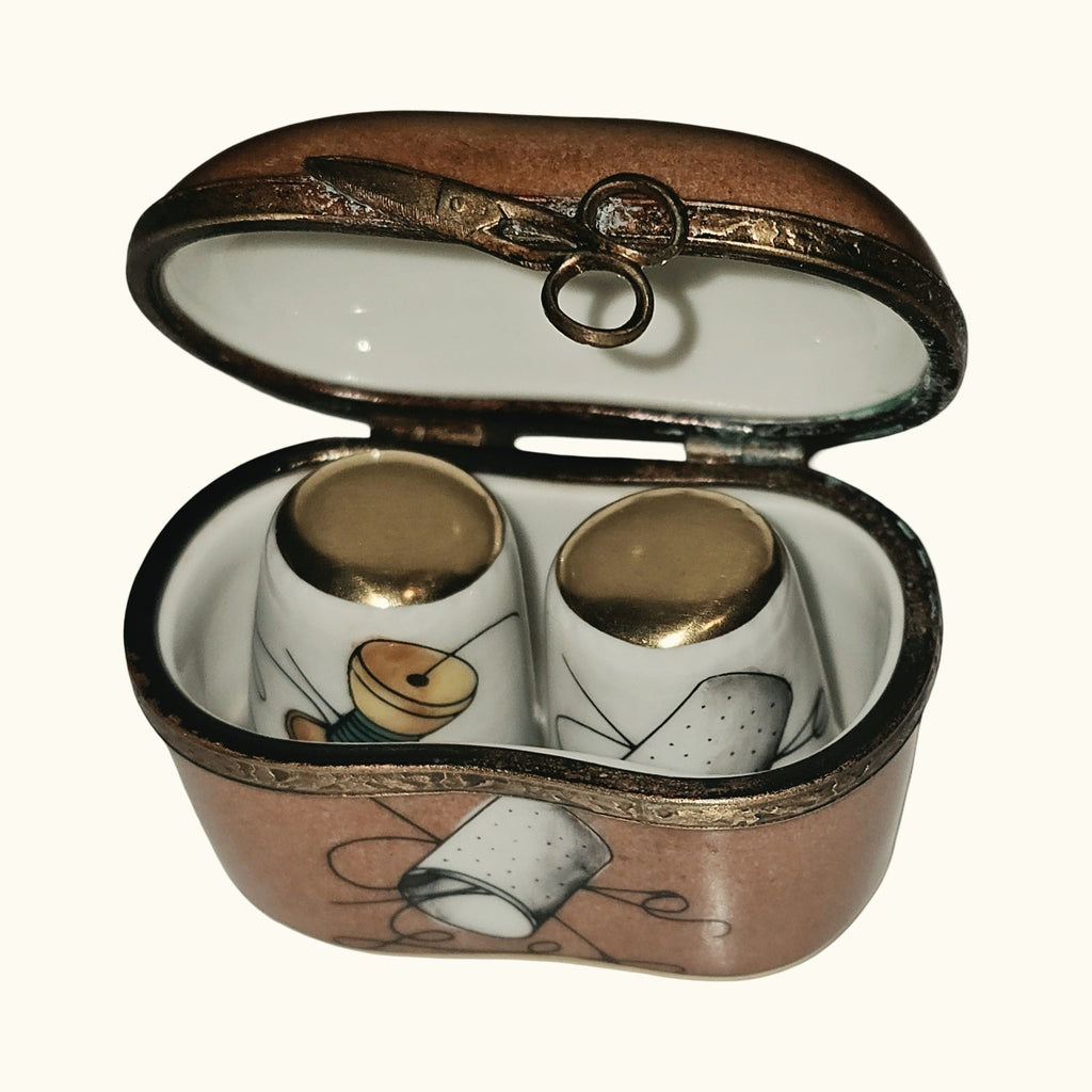 Sewing Box w Thimbles, view 2