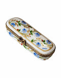 Long Beautiful with Blue Flowers, a hand-painted Limoges porcelain gift