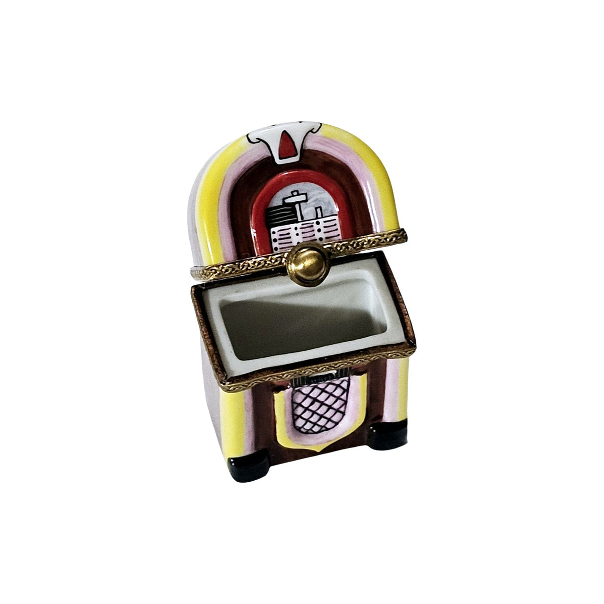 Vintage Brown Jukebox Limoges Box for Music Lovers, view 2