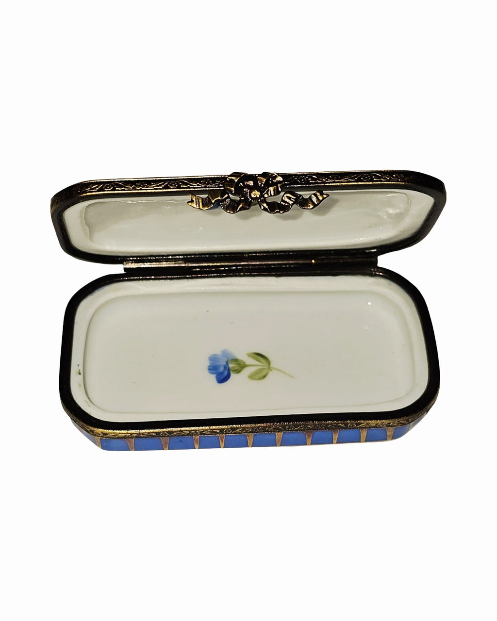 Blue Rectangle Floral Flat, view 2