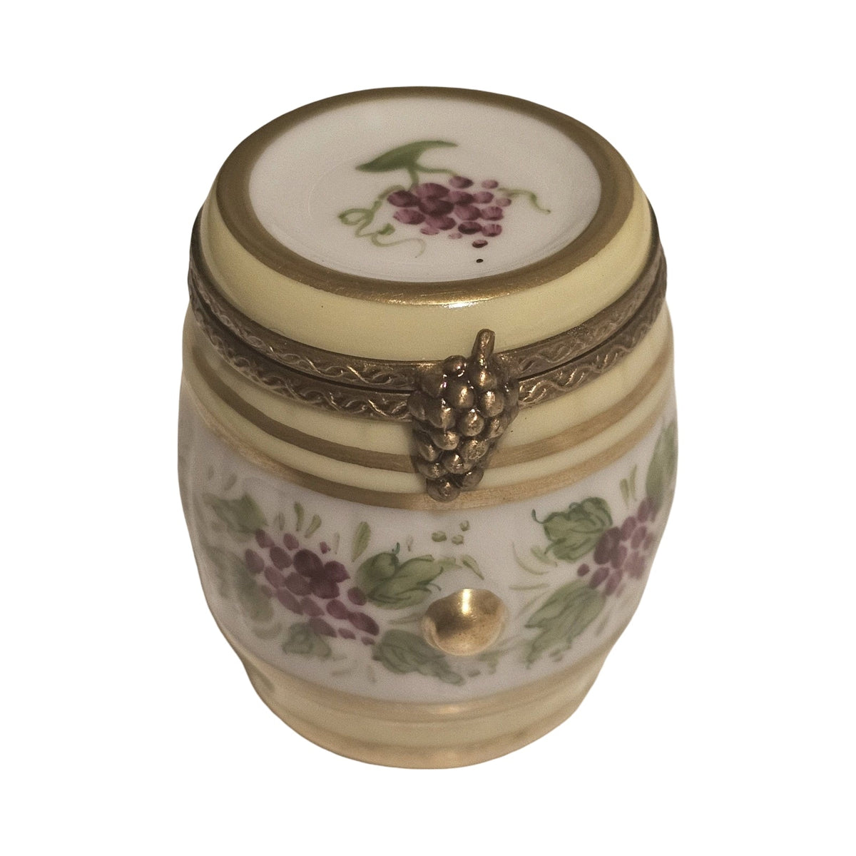 Wine Barrel, a hand-painted Limoges porcelain gift
