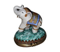 Large Elephant Trunk Up Figurine, a hand-painted Limoges porcelain gift