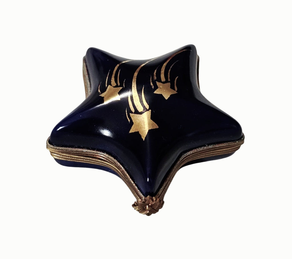 Shooting Star Box for Celestial Collectors, a hand-painted Limoges porcelain gift