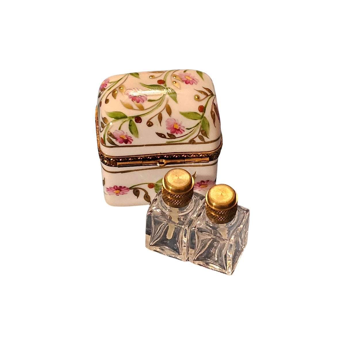 Two Perfume Box with Pink Flowers, view 3